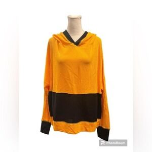 Emma & Sam Mens Mesh Hoodie Gold Black Colorblock Pullover K277 9690 New
